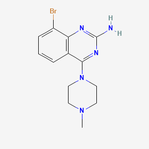 molecular formula C13H16BrN5 B8135427 8-Bromo-4-(4-methylpiperazin-1-yl)quinazolin-2-amine 