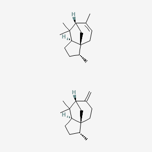 molecular formula C30H48 B8135434 (1S,2R,5S,7S)-2,6,6,8-tetramethyltricyclo[5.3.1.01,5]undec-8-ene;(1S,2R,5S,7S)-2,6,6-trimethyl-8-methylidenetricyclo[5.3.1.01,5]undecane 