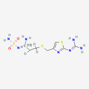 molecular formula C8H15N7O2S3 B8135543 Famotidine-13C,d3 