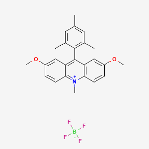molecular formula C25H26BF4NO2 B8135599 9-Mesityl-2,7-dimethoxy-10-methylacridin-10-ium tetrafluoroborate 