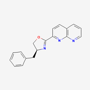 molecular formula C18H15N3O B8135641 (S)-4-Benzyl-2-(1,8-naphthyridin-2-yl)-4,5-dihydrooxazole 