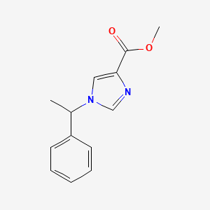 molecular formula C13H14N2O2 B8135647 Methyl 1-(1-phenylethyl)-1H-imidazole-4-carboxylate 