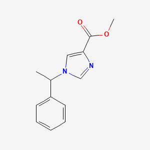 molecular formula C13H14N2O2 B8135647 1-(1-苯乙基)-1H-咪唑-4-羧酸甲酯 