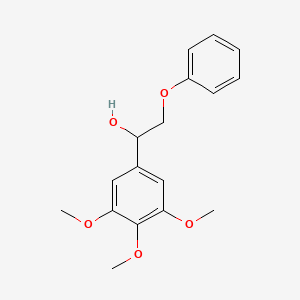 molecular formula C17H20O5 B8135653 2-苯氧基-1-(3,4,5-三甲氧基苯基)乙醇 