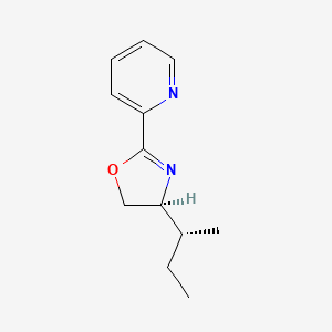 molecular formula C12H16N2O B8135658 (S)-4-((R)-sec-Butyl)-2-(pyridin-2-yl)-4,5-dihydrooxazole 