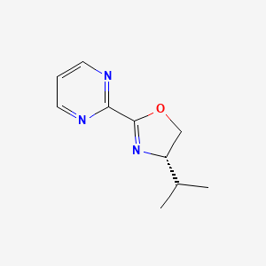 molecular formula C10H13N3O B8135666 (S)-4-Isopropyl-2-(pyrimidin-2-yl)-4,5-dihydrooxazole 