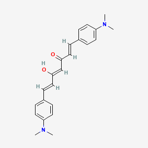 molecular formula C23H26N2O2 B8135682 1,7-Bis(4-(dimethylamino)phenyl)-5-hydroxyhepta-1,4,6-trien-3-one 