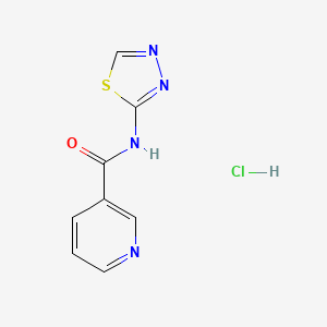 molecular formula C8H7ClN4OS B8135695 N-(1,3,4-Thiadiazol-2-yl)nicotinamide hydrochloride 