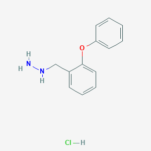 molecular formula C13H15ClN2O B8135704 (2-Phenoxybenzyl)hydrazine hydrochloride 