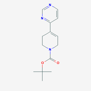molecular formula C14H19N3O2 B8135716 tert-Butyl 4-(pyrimidin-4-yl)-3,6-dihydropyridine-1(2H)-carboxylate 