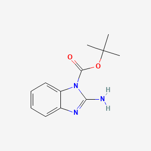 molecular formula C12H15N3O2 B8135829 叔丁基2-氨基-1H-苯并[D]咪唑-1-羧酸酯 