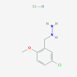 molecular formula C8H12Cl2N2O B8135842 (5-Chloro-2-methoxybenzyl)hydrazine hydrochloride 