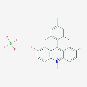 molecular formula C23H20BF6N B8135912 2,7-Difluoro-9-mesityl-10-methylacridin-10-ium tetrafluoroborate 