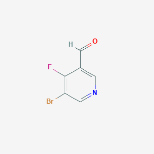 molecular formula C6H3BrFNO B8135941 5-Bromo-4-fluoronicotinaldehyde 