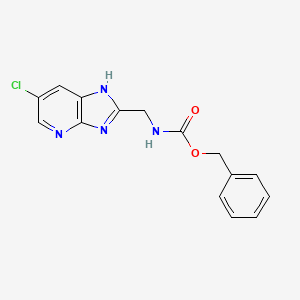 molecular formula C15H13ClN4O2 B8135991 Benzyl ((6-chloro-3H-imidazo[4,5-b]pyridin-2-yl)methyl)carbamate 