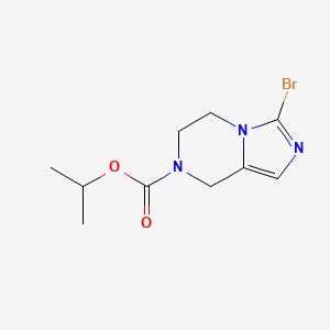 molecular formula C10H14BrN3O2 B8136008 Isopropyl 3-bromo-5,6-dihydroimidazo[1,5-a]pyrazine-7(8H)-carboxylate 