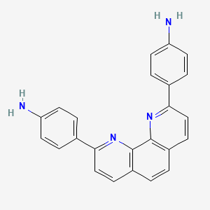 molecular formula C24H18N4 B8136009 4,4'-(1,10-菲咯啉-2,9-二基)二苯胺 