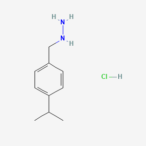 molecular formula C10H17ClN2 B8136058 (4-Isopropylbenzyl)hydrazine hydrochloride 