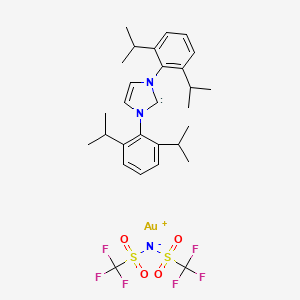 molecular formula C29H36AuF6N3O4S2 B8136087 CID 16751627 