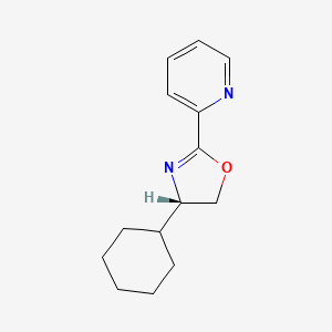 molecular formula C14H18N2O B8136105 (S)-4-Cyclohexyl-2-(pyridin-2-yl)-4,5-dihydrooxazole 