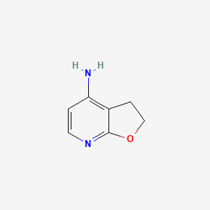 molecular formula C7H8N2O B8136132 2,3-Dihydrofuro[2,3-B]pyridin-4-amine 