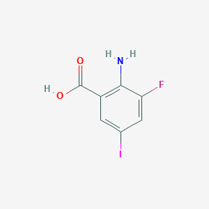 molecular formula C7H5FINO2 B8136133 2-Amino-3-fluoro-5-iodobenzoic acid 