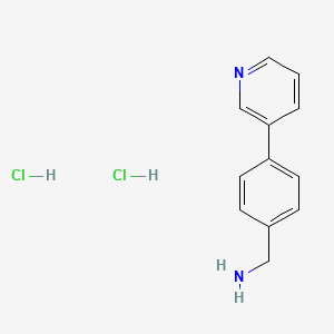 molecular formula C12H14Cl2N2 B8136139 4-(Pyridin-3-yl)benzylamine dihydrochloride 