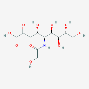 molecular formula C11H19NO10 B8136202 3,5-Dideoxy-5-[(Hydroxyacetyl)amino]-D-Glycero-D-Galacto-Non-2-Ulosonic Acid 