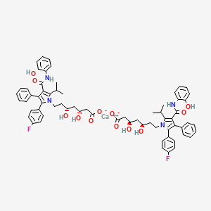 calcium;(3R,5R)-7-[2-(4-fluorophenyl)-4-[(2-hydroxyphenyl)carbamoyl]-3-phenyl-5-propan-2-ylpyrrol-1-yl]-3,5-dihydroxyheptanoate