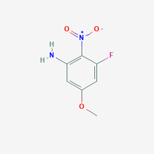 molecular formula C7H7FN2O3 B8136249 3-氟-5-甲氧基-2-硝基苯胺 