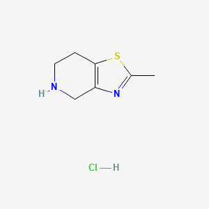 molecular formula C7H11ClN2S B8136258 2-Methyl-4,5,6,7-tetrahydrothiazolo[4,5-c]pyridine hydrochloride 