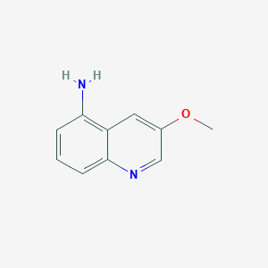 molecular formula C10H10N2O B8136271 3-Methoxyquinolin-5-amine 