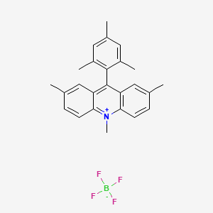 molecular formula C25H26BF4N B8136275 9-Mesityl-2,7,10-trimethylacridin-10-ium tetrafluoroborate 