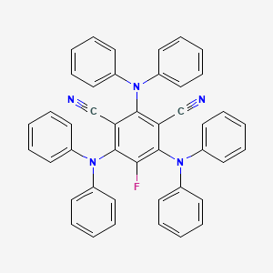 molecular formula C44H30FN5 B8136299 2,4,6-Tris(diphenylamino)-5-fluoroisophthalonitrile 