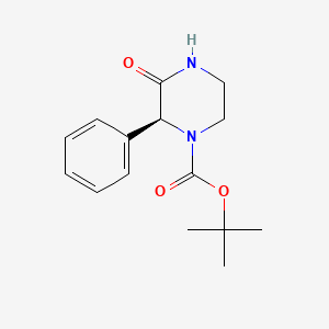 molecular formula C15H20N2O3 B8136336 (S)-tert-Butyl 3-oxo-2-phenylpiperazine-1-carboxylate 