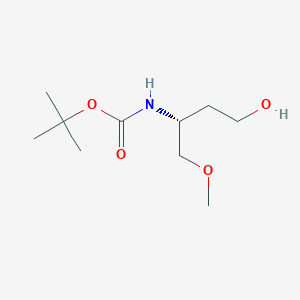 molecular formula C10H21NO4 B8136345 (R)-tert-Butyl (4-hydroxy-1-methoxybutan-2-yl)carbamate 