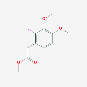molecular formula C11H13IO4 B8136346 Methyl 2-(2-iodo-3,4-dimethoxyphenyl)acetate 