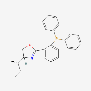 molecular formula C25H26NOP B8136381 (S)-4-((S)-sec-Butyl)-2-(2-(diphenylphosphino)phenyl)-4,5-dihydrooxazole 