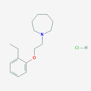 molecular formula C16H26ClNO B8136385 1-[2-(2-Ethylphenoxy)ethyl]azepane;hydrochloride 