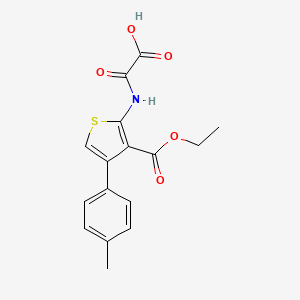 molecular formula C16H15NO5S B8136457 2-[[3-Ethoxycarbonyl-4-(4-methylphenyl)thiophen-2-yl]amino]-2-oxoacetic acid 
