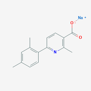 molecular formula C15H14NNaO2 B8136500 Sodium;6-(2,4-dimethylphenyl)-2-methylpyridine-3-carboxylate 