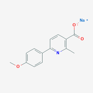 molecular formula C14H12NNaO3 B8136513 Sodium;6-(4-methoxyphenyl)-2-methylpyridine-3-carboxylate 