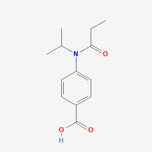 molecular formula C13H17NO3 B8136517 4-[Propanoyl(propan-2-yl)amino]benzoic acid 