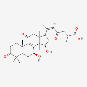 molecular formula C30H42O7 B8136518 (Z)-6-[(7S,15S)-7,15-dihydroxy-4,4,10,13,14-pentamethyl-3,11-dioxo-2,5,6,7,12,15,16,17-octahydro-1H-cyclopenta[a]phenanthren-17-yl]-2-methyl-4-oxohept-5-enoic acid 