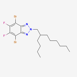 molecular formula C18H25Br2F2N3 B8136592 4,7-二溴-2-(2-丁基辛基)-5,6-二氟-2H-苯并[d][1,2,3]三唑 