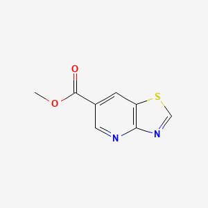 molecular formula C8H6N2O2S B8136608 Methyl thiazolo[4,5-b]pyridine-6-carboxylate 