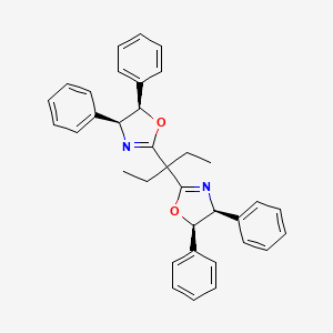 molecular formula C35H34N2O2 B8136611 (4S,4'S,5R,5'R)-2,2'-(Pentane-3,3-diyl)bis(4,5-diphenyl-4,5-dihydrooxazole) 