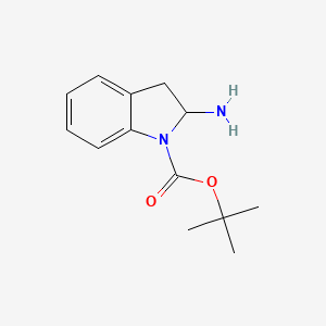 molecular formula C13H18N2O2 B8136624 tert-Butyl 2-aminoindoline-1-carboxylate 