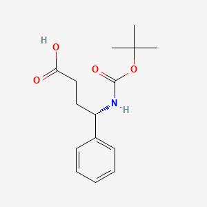 molecular formula C15H21NO4 B8136633 (S)-4-((tert-Butoxycarbonyl)amino)-4-phenylbutanoic acid 