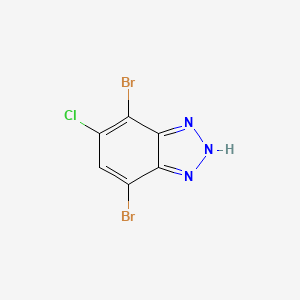 molecular formula C6H2Br2ClN3 B8136635 4,7-dibromo-6-chloro-1H-benzo[d][1,2,3]triazole 